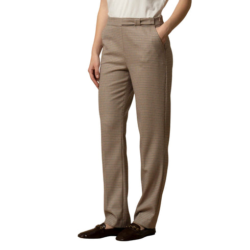 Kocca Pantaloni Pantalone Donna pied de poule con zip 40 - Francavilla Moda